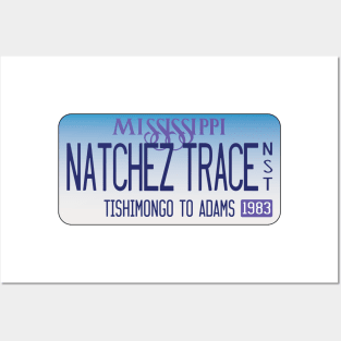 Natchez Trace National Scenic Trail, Mississippi license plate Posters and Art